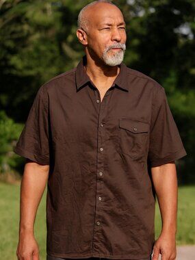 NWT The Territory‎ Ahead Men 3XL Chocolate Brown Short Sleeve Button Camp Shirt